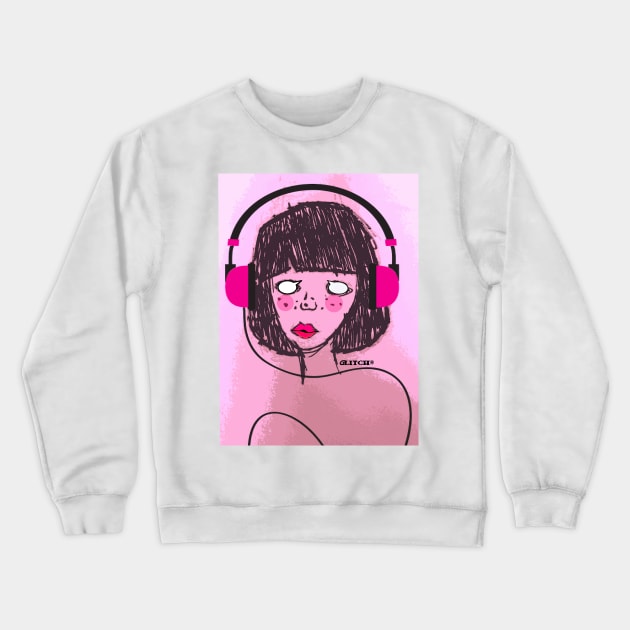 Gaming Girl Crewneck Sweatshirt by Glitch